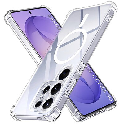 Techsuit - Shockproof Clear Silicone MagSafe - Samsung Galaxy S26 Ultra - Clear