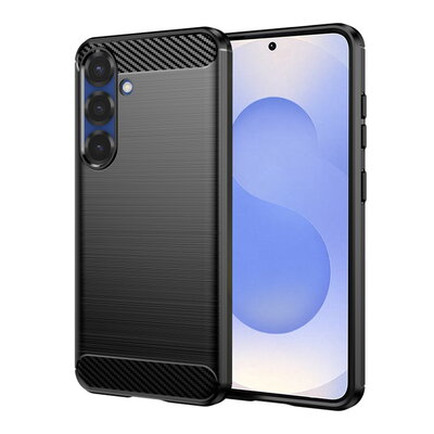 Techsuit - Carbon Silicone - Samsung Galaxy S25 - Черен