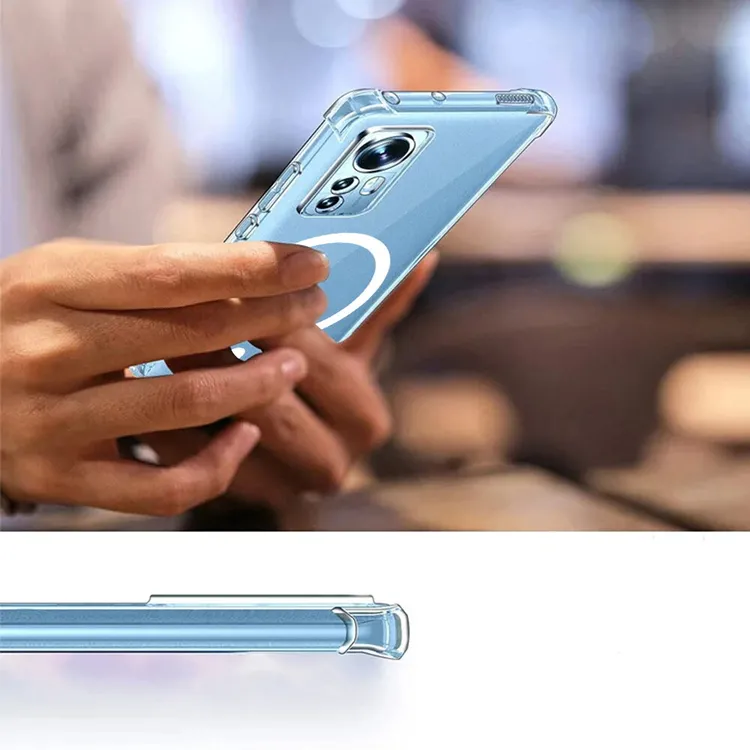 Techsuit - Shockproof Clear Silicone MagSafe - Samsung Galaxy S25 Ultra - Clear
