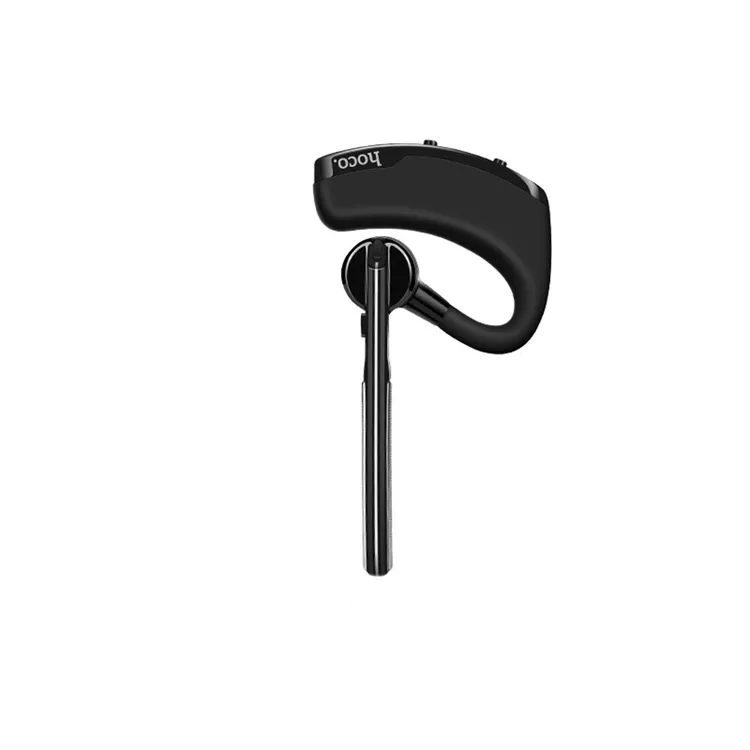 HocoBluetooth слушалка с въртящ се микрофон и поставка за ухо (черна)
