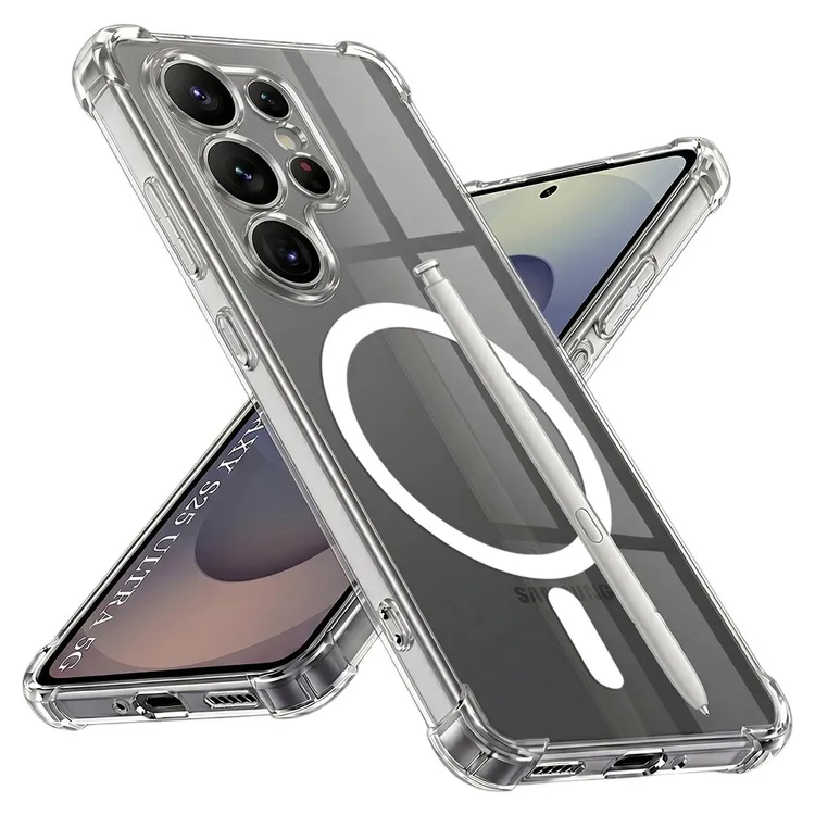 Techsuit - Shockproof Clear Silicone MagSafe - Samsung Galaxy S25 Ultra - Clear