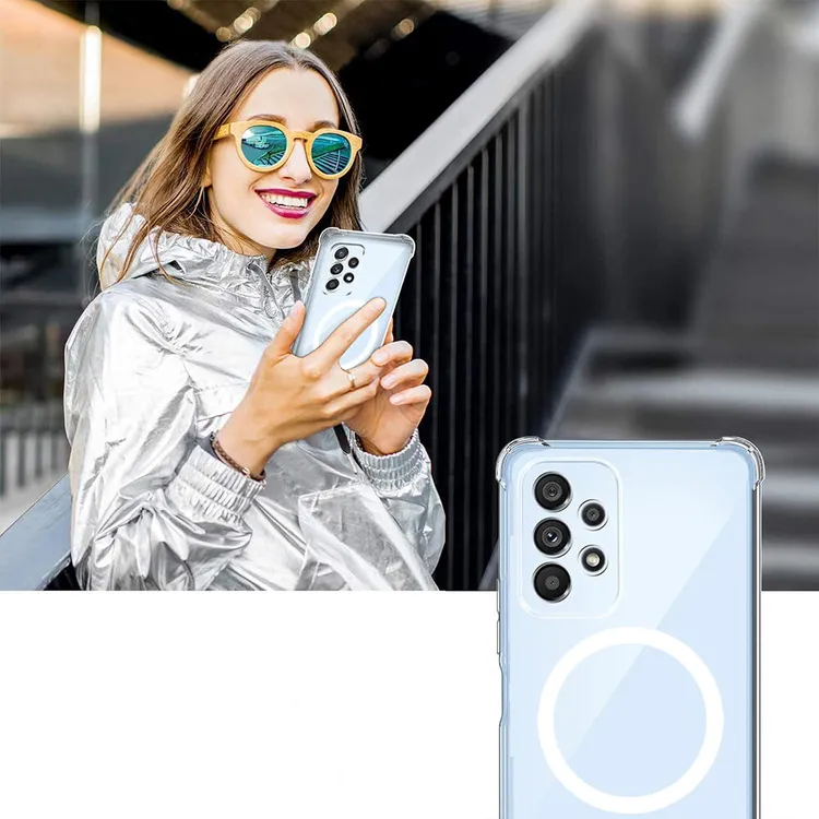 Techsuit - Shockproof Clear Silicone MagSafe - Samsung Galaxy S25 Ultra - Clear