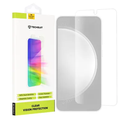 Професионално поставен протектор Techsuit - Clear Vision Glass - Samsung Galaxy S24 - Transparent