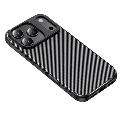Techsuit -Кейс с CarbonFiber за - iPhone 17 Pro - Black