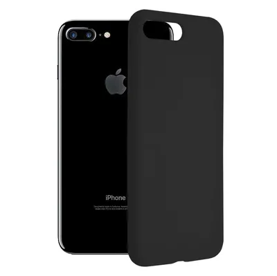 Techsuit Soft Edge Silicone силиконов калъф с меки ръбове за iPhone 7 Plus / 8 Plus (черен)