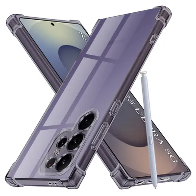 Techsuit - Удароустойчив силиконов кейс за - Samsung Galaxy S25 Ultra - Smoke Black
