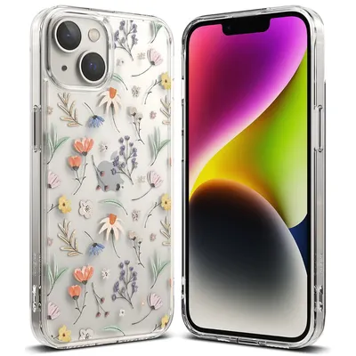 Ringke Fusion противоударен калъф за iPhone 14 Plus transparent (на цветя)