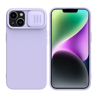 Nillkin CamShield Silky MagSafe Silicone калъф за iPhone 15 Plus - Misty Purple
