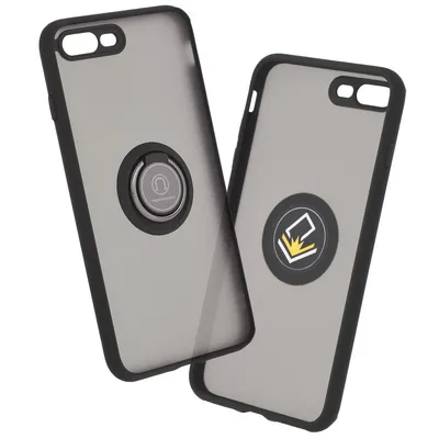 Techsuit Glinth поликарбонатен калъф с поставка за iPhone 7 Plus / 8 Plus (черен)
