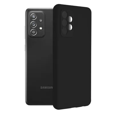 Techsuit Soft Edge Silicone силиконов калъф с меки ръбове за Samsung Galaxy A72 4G / A72 5G - Black