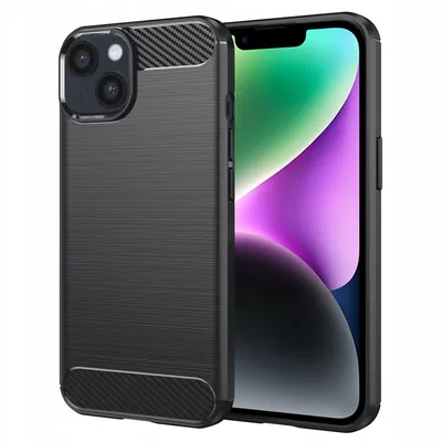 Techsuit - Carbon Silicone - iPhone 14 - Black