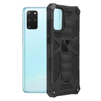 Techsuit Blazor противоударен калъф с поставка за Samsung Galaxy S20 Plus 4G / S20 Plus 5G (черен)