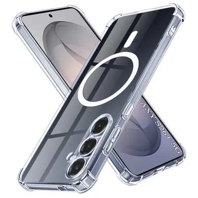 Techsuit - Shockproof Clear Silicone MagSafe - Samsung Galaxy S26 Plus - Clear