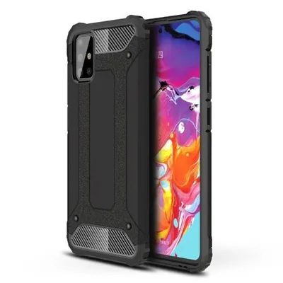 Techsuit Hybrid Armor противоударен хибриден калъф за Samsung Galaxy A71 4G (черен)