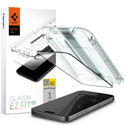 Spigen - Стъклен протектор за - iPhone 15 Pro Max - Black