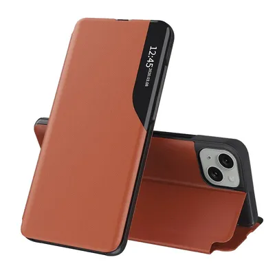 Techsuit - Кейс тип тефтер за - iPhone 15 - Orange