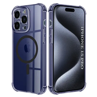 Techsuit - Силиконов кейс с MagSafe - iPhone 15 Pro - Smoke Black