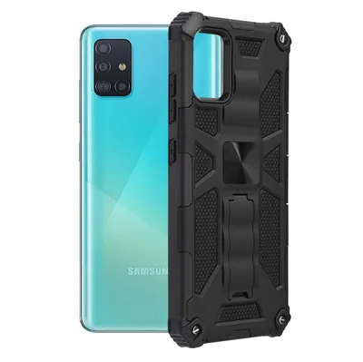 Techsuit Blazor противоударен калъф с поставка за Samsung Galaxy A51 4G  (черен)