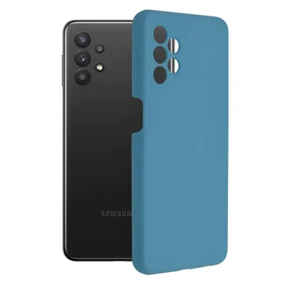 Techsuit Soft Edge Silicone силиконов калъф с меки ръбове за Samsung Galaxy A32 5G (син)