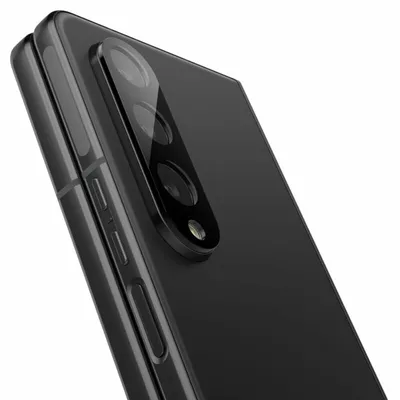 Techsuit стъклен протектор за камера за Samsung Galaxy Z Fold4 (черен)