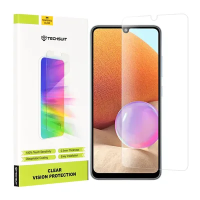 Професионално поставен протектор Techsuit Clear Vision Glass за Samsung Galaxy A32 4G (прозрачен)