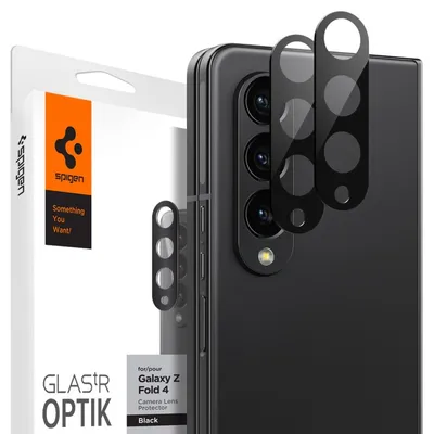 Spigen Optik.TR Camera Glass стъклен протектор за камера за Samsung Galaxy Z Fold4 (черен) (2 броя)
