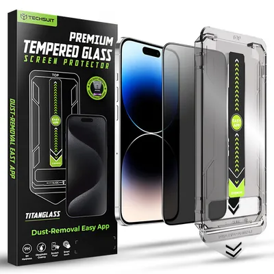 Techsuit - TitanGlass FullCover - iPhone 14 Pro - Privacy