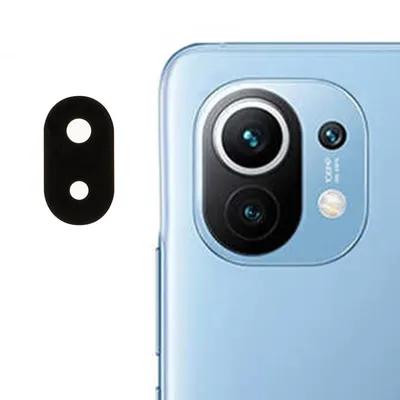 Mocolo стъклен протектор за камера за Xiaomi Mi 11 (черен)