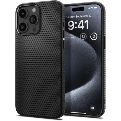 Spigen - Liquid Air - iPhone 15 Pro - Черен матов