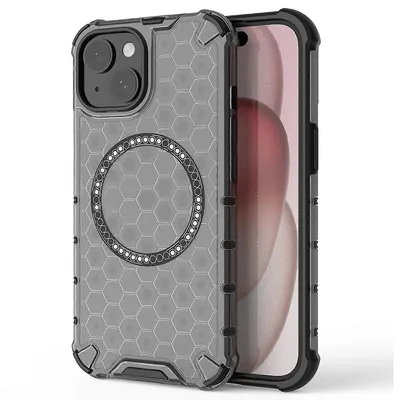 Techsuit - HoneyComb Shield MagSafe - iPhone 15 - Black