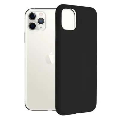 Techsuit Soft Edge Silicone силиконов калъф с меки ръбове за iPhone 11 Pro Max (черен)