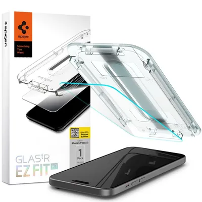 Spigen Glas.TR EZ-FIT протектор от закалено стъкло за iPhone 15 Plus (прозрачен)