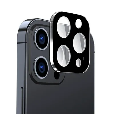 Techsuit Full Camera Glass протектор за камера за iPhone 15 Pro / 15 Pro Max (черен)