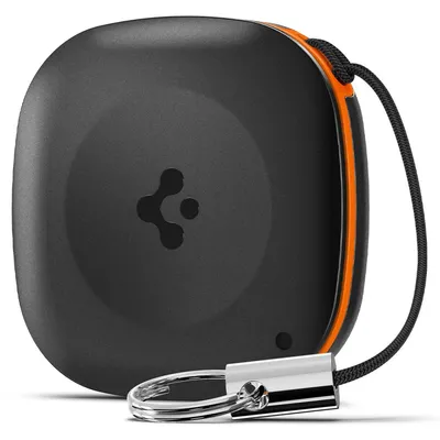 Spigen - Bluetooth Проследяващ таг за iPhone TagMe - Compatible with Apple Find My, Anti-Loss, Built-in Strap and O-ring - Black
