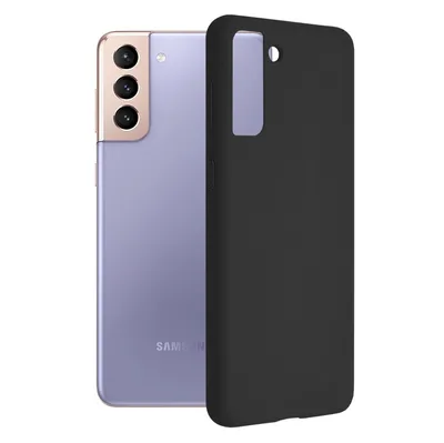 Techsuit Soft Edge Silicone силиконов калъф с меки ръбове за Samsung Galaxy S21 Plus - Black