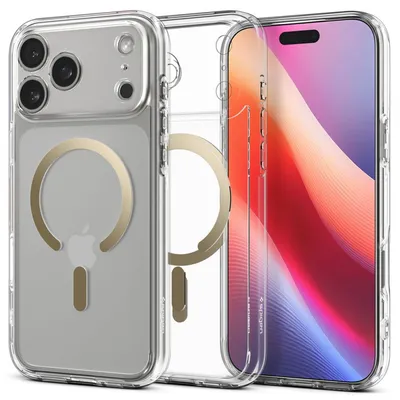 Spigen - Силиконов  кейс с MagSafe за - iPhone 17 Pro - Clear/Gold