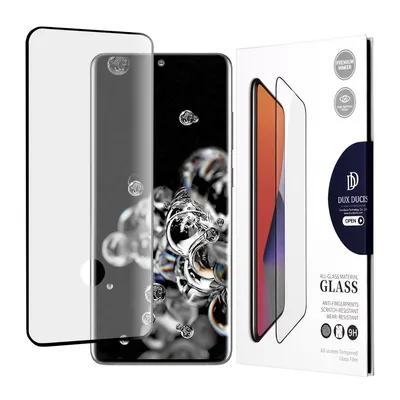 Dux Dics протектор от калено стъкло за целия дисплей за Samsung Galaxy S20 Ultra 4G / S20 Ultra 5G (черен)