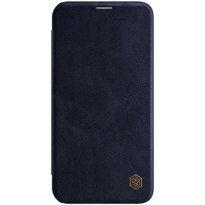 Nillkin Qin Leather кожен калъф тефтер за iPhone 12 Mini - Син