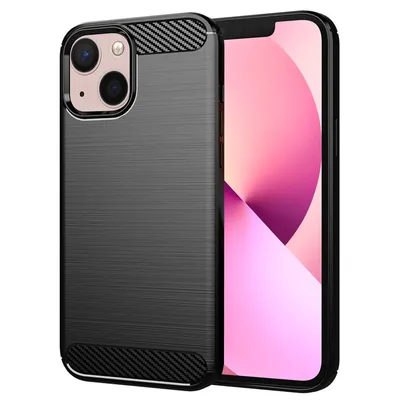Techsuit - Carbon Silicone - iPhone 13 - Black