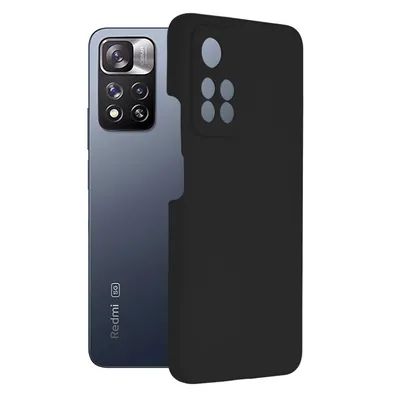 Techsuit Soft Edge Silicone силиконов калъф с меки ръбове за Xiaomi Redmi Note 11 Pro+ 5G (черен)