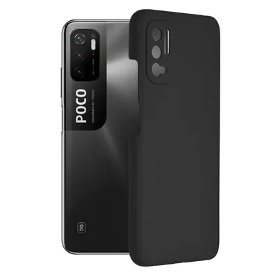 Techsuit Soft Edge Silicone силиконов калъф с меки ръбове за Xiaomi Redmi Note 10 5G / Poco M3 Pro 5G (черен)