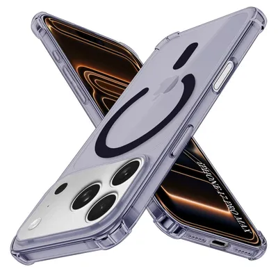 Techsuit - Силиконов кейс с наличен MagSafe за - iPhone 17 Pro Max - Smoke Black