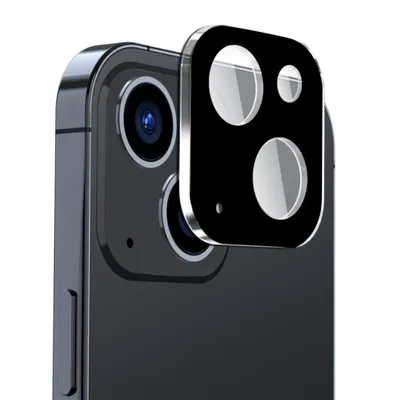 Techsuit Full Camera Glass протектор за камера за iPhone 15 / 15 Plus (черен)