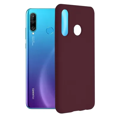 Techsuit Soft Edge Silicone силиконов калъф с меки ръбове за Huawei P30 lite / P30 lite New Edition (виолетов)