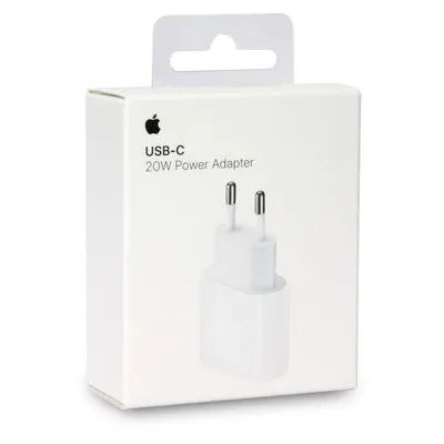 Оригинален Apple адаптер за бързо зареждане с USB-C изход, 20W (бял)