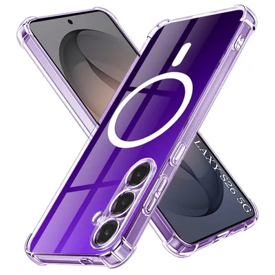 Techsuit - Shockproof Clear Silicone MagSafe - Samsung Galaxy S26 - Clear
