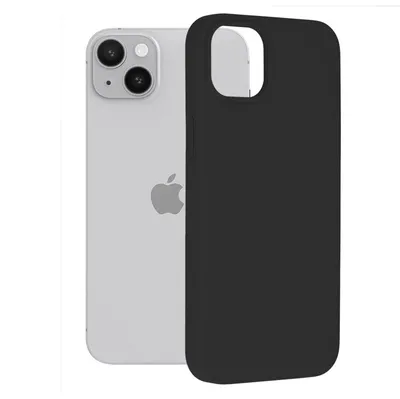 Techsuit Soft Edge Silicone силиконов калъф с меки ръбове за iPhone 14 Plus (черен)