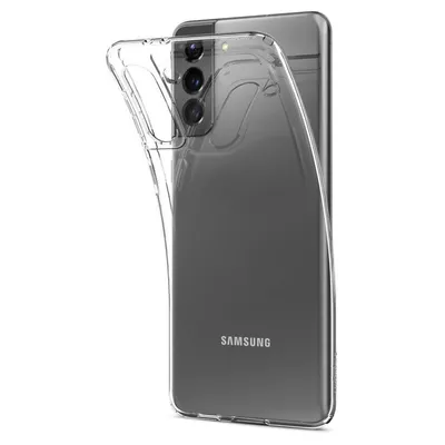 Spigen Liquid Crystal противоударен силиконов калъф за Samsung Galaxy S21 (прозрачен)