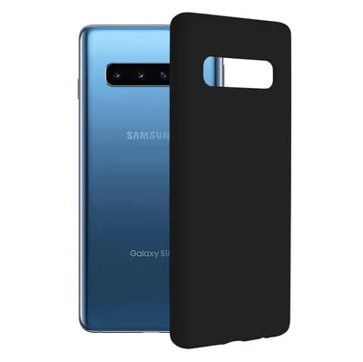 Techsuit Soft Edge Silicone силиконов калъф с меки ръбове за Samsung Galaxy S10 - Black