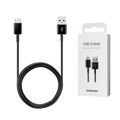 Samsung оригинален USB-A към Type-C кабел за бързо зареждане и пренос на данни, 2А, 1.5m (черен)